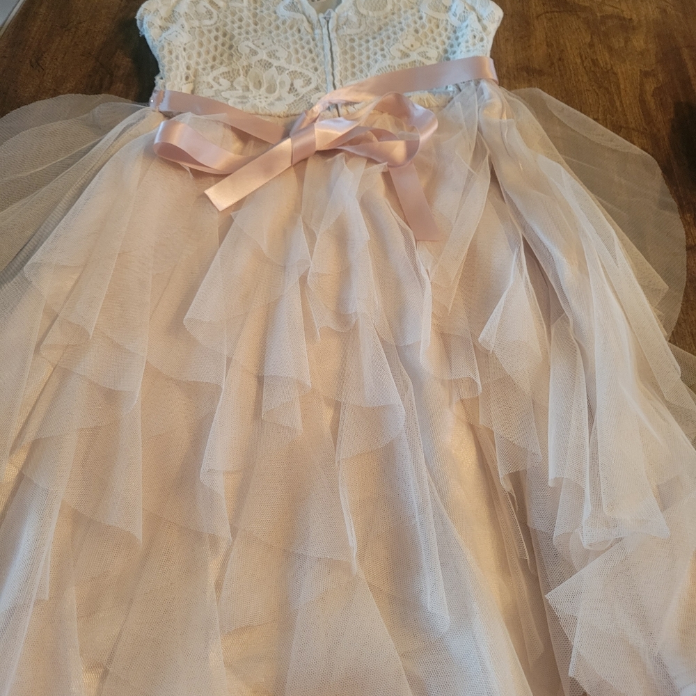 RHINESTONE LACE NYLON DRESS - Picture 4 of 11